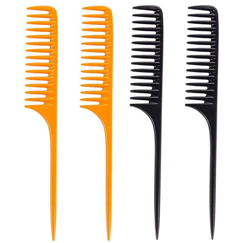 

1pcs Professional Plastic Comb For Woman Salon Barber Hair Brush Heat Resistance Hairdressing Tool DIY Hair Wide Teeth Combs