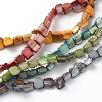 20 Strand Mixed Color Dyed Square Shell Beads Strands 8x8x5mm, about 50pcs/strand, 16" F80
20 Strand Mixed Color Dyed Square Shell Beads Strands 8x8x5mm, about 50pcs/strand, 16" F80