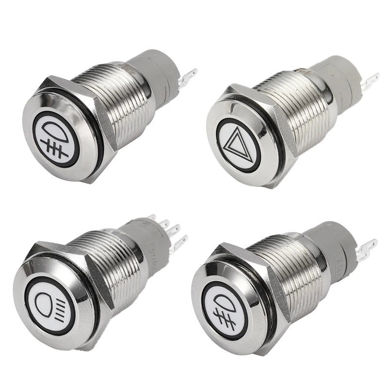 16mm Car LED illuminated Self-locking Stainless Steel Water-Proof Flat Push Button Hazzard Warning Rear Fog Light LED Switch
16mm Car LED illuminated Self-locking Stainless Steel Water-Proof Flat Push Button Hazzard Warning Rear Fog Light LED Switch