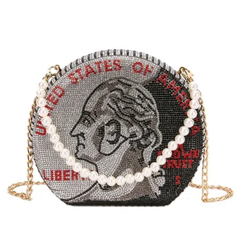 Unique Print Design Female Chain Circular Bag Crossbody All Match Pearl Chain Handbag Exquiste Shoulder Bags for Women 2020
Unique Print Design Female Chain Circular Bag Crossbody All Match Pearl Chain Handbag Exquiste Shoulder Bags for Women 2020