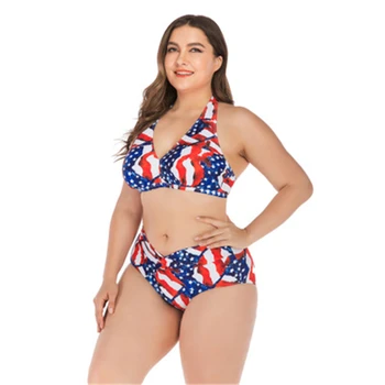 Plus size women two piece set bikini print US flag women size plus bandage pushup swimsuit women off shoulder swimwear
Plus size women two piece set bikini print US flag women size plus bandage pushup swimsuit women off shoulder swimwear