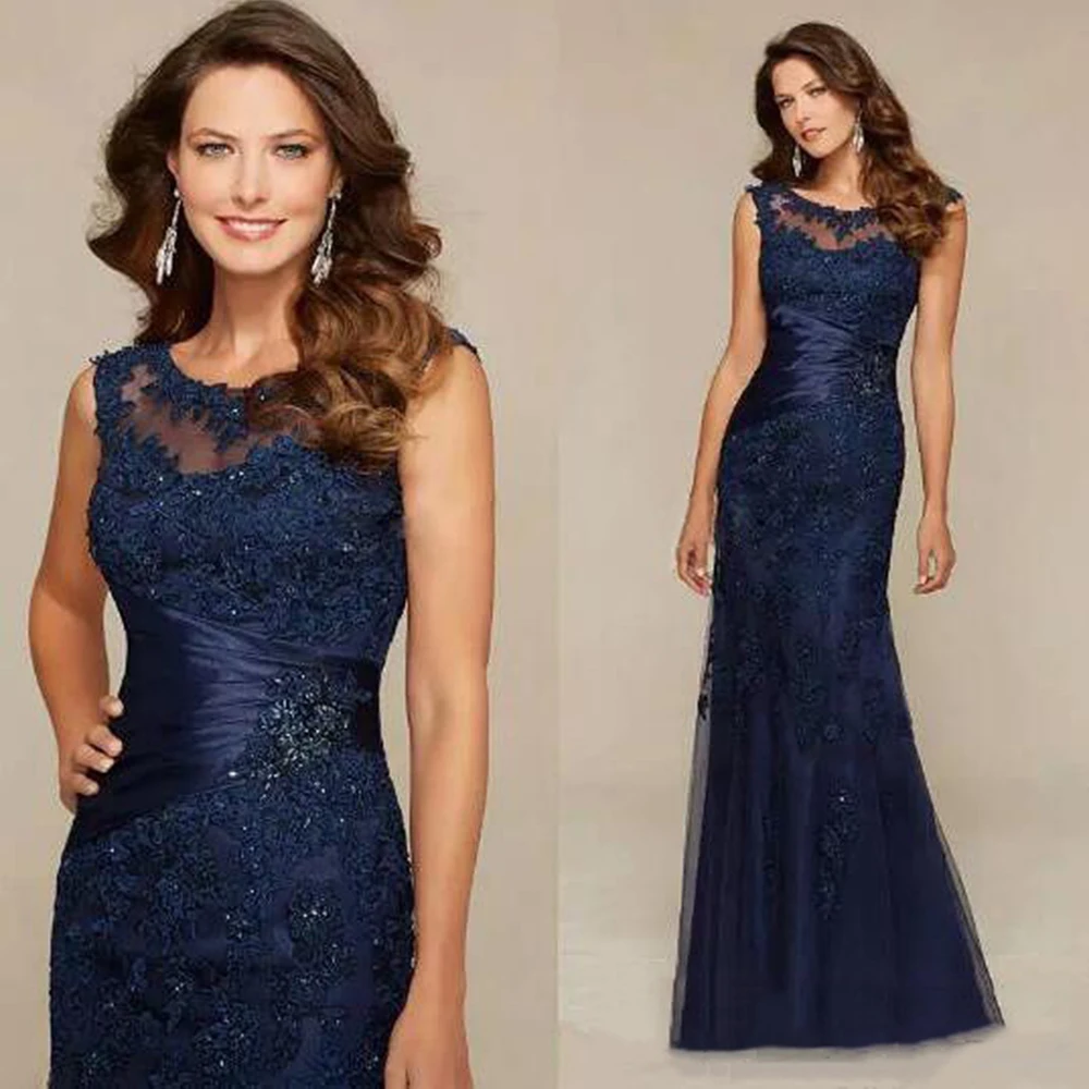 Black Blue Mother Of The Bride Dresses Mermaid Lace Beaded Sheer Neck Wedding Party Gowns 2022 Mother Evening Dresses Sleeveless
Black Blue Mother Of The Bride Dresses Mermaid Lace Beaded Sheer Neck Wedding Party Gowns 2022 Mother Evening Dresses Sleeveless