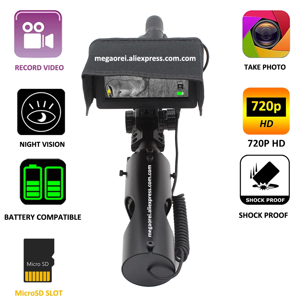 Megaorei2 Night Vision Riflescope Hunting Scopes Optics Sight Tactical 850nm Infrared Laser IR Night Vision Hunting Camera VCR
Megaorei2 Night Vision Riflescope Hunting Scopes Optics Sight Tactical 850nm Infrared Laser IR Night Vision Hunting Camera VCR