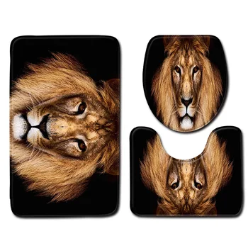 Lion Bathroom Mat Bathroom Mat Toilet Three-Piece Set Durable Cover Shower Carpets Bathroom Mat Set Anti Slip Liner Foam
Lion Bathroom Mat Bathroom Mat Toilet Three-Piece Set Durable Cover Shower Carpets Bathroom Mat Set Anti Slip Liner Foam