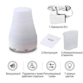 Fragrance essential oil diffuser 100ml cold mist humidifier 7-color LED light for home and office baby
Fragrance essential oil diffuser 100ml cold mist humidifier 7-color LED light for home and office baby