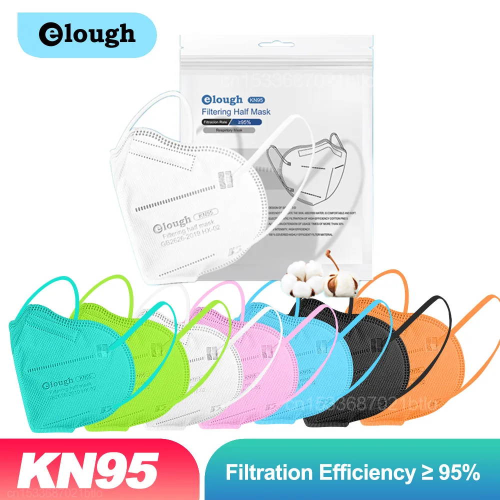 Elough 5 слоев цветов KN95 Mascarillas FPP2 FFP2 Homologadas España защитная маска FP2 респиратор KN 95 FFP2mask