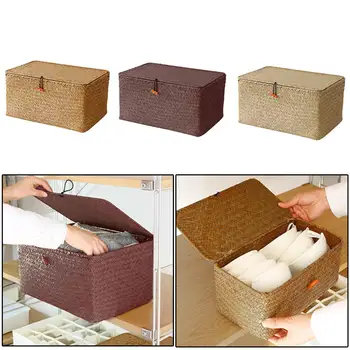 Handmade Straw Storage Basket Straw Rattan Laundry Baskets Handmade Organizer Home Storage Cosmetic Book Container
Handmade Straw Storage Basket Straw Rattan Laundry Baskets Handmade Organizer Home Storage Cosmetic Book Container