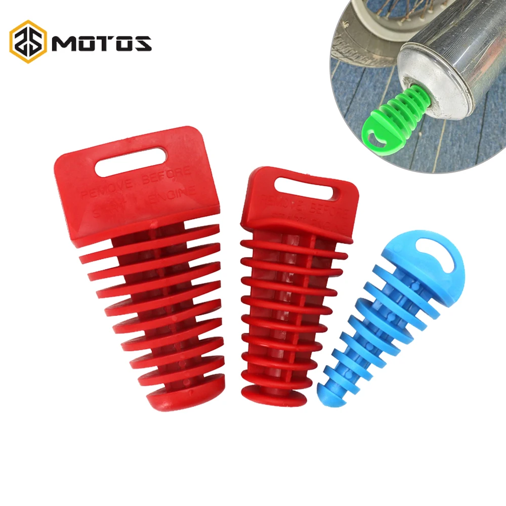 

ZS MOTOS Motorcycle Exhaust Pipe Tailpipe PVC Air-bleeder Plug Exhaust Silencer Plug Move Muffler Wash Plug Pipe Protector