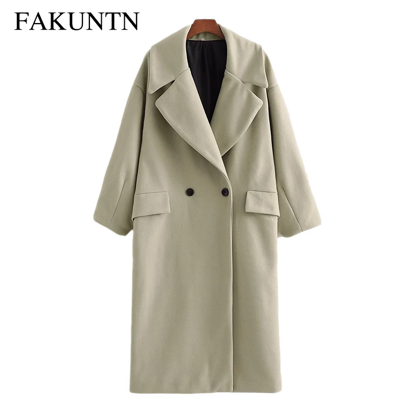 FAKUNTN Long Jacket Women Winter Coat 2020 Fashion Lapel Two Buttons Oversize Outwear Thick Warm Female Coat Winter Women Jacket
FAKUNTN Long Jacket Women Winter Coat 2020 Fashion Lapel Two Buttons Oversize Outwear Thick Warm Female Coat Winter Women Jacket