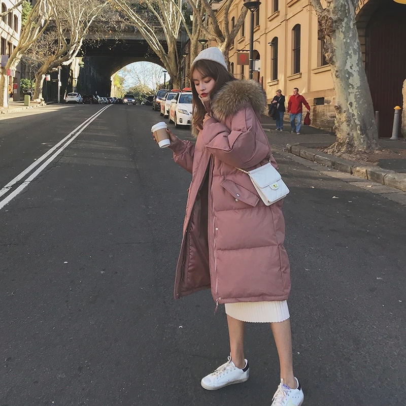 Down cotton-padded jacket women mid-length winter clothing new big fur collar hooded fashion loose casual female parka jacket
Down cotton-padded jacket women mid-length winter clothing new big fur collar hooded fashion loose casual female parka jacket