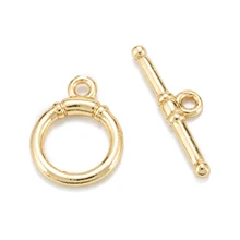 20Sets Retro Closed Metal Closure Ring End Brass Toggle Clasps Long-Lasting Real 18K Gold Plated DIY Jewelry Making Findings
20Sets Retro Closed Metal Closure Ring End Brass Toggle Clasps Long-Lasting Real 18K Gold Plated DIY Jewelry Making Findings