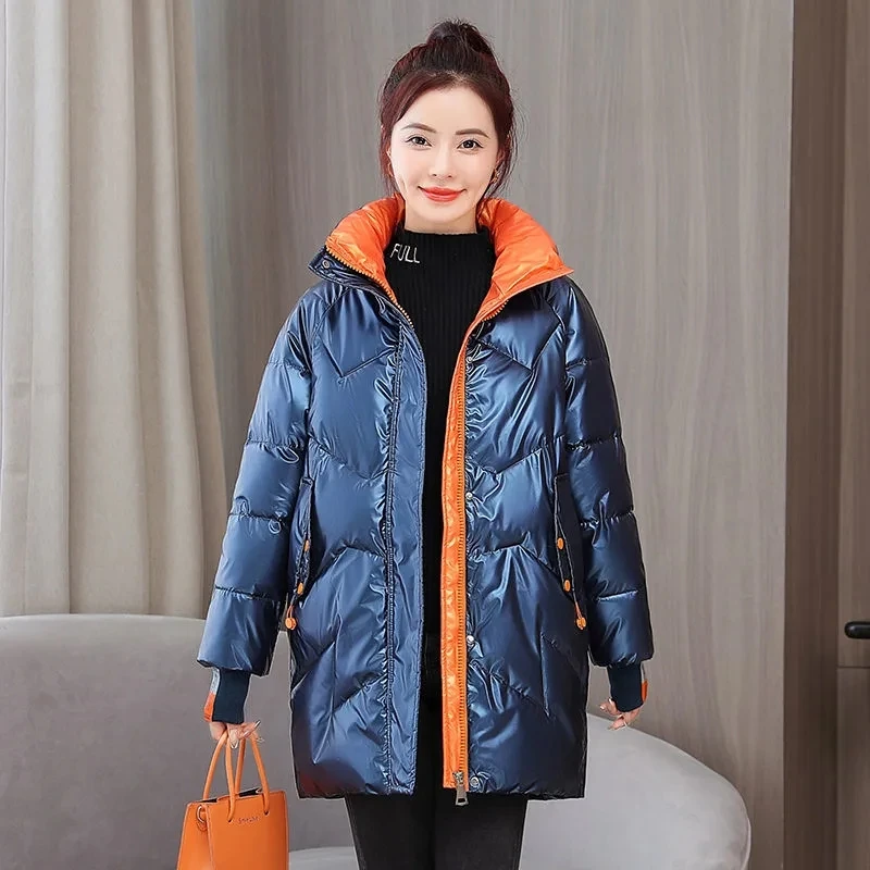 New Winter Jacket Parkas Women Glossy Down Cotton Jacket Stand-up Collar Parka Warm Female Cotton Padded Jacket Casual Outwear
New Winter Jacket Parkas Women Glossy Down Cotton Jacket Stand-up Collar Parka Warm Female Cotton Padded Jacket Casual Outwear