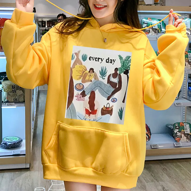 Women's Autumn Hooded Hoodies Sweatshirts Pockets Oversize White Sweatshirt Women 2019 Streetwear Harajuku Printed Hoody Female
Women's Autumn Hooded Hoodies Sweatshirts Pockets Oversize White Sweatshirt Women 2019 Streetwear Harajuku Printed Hoody Female
