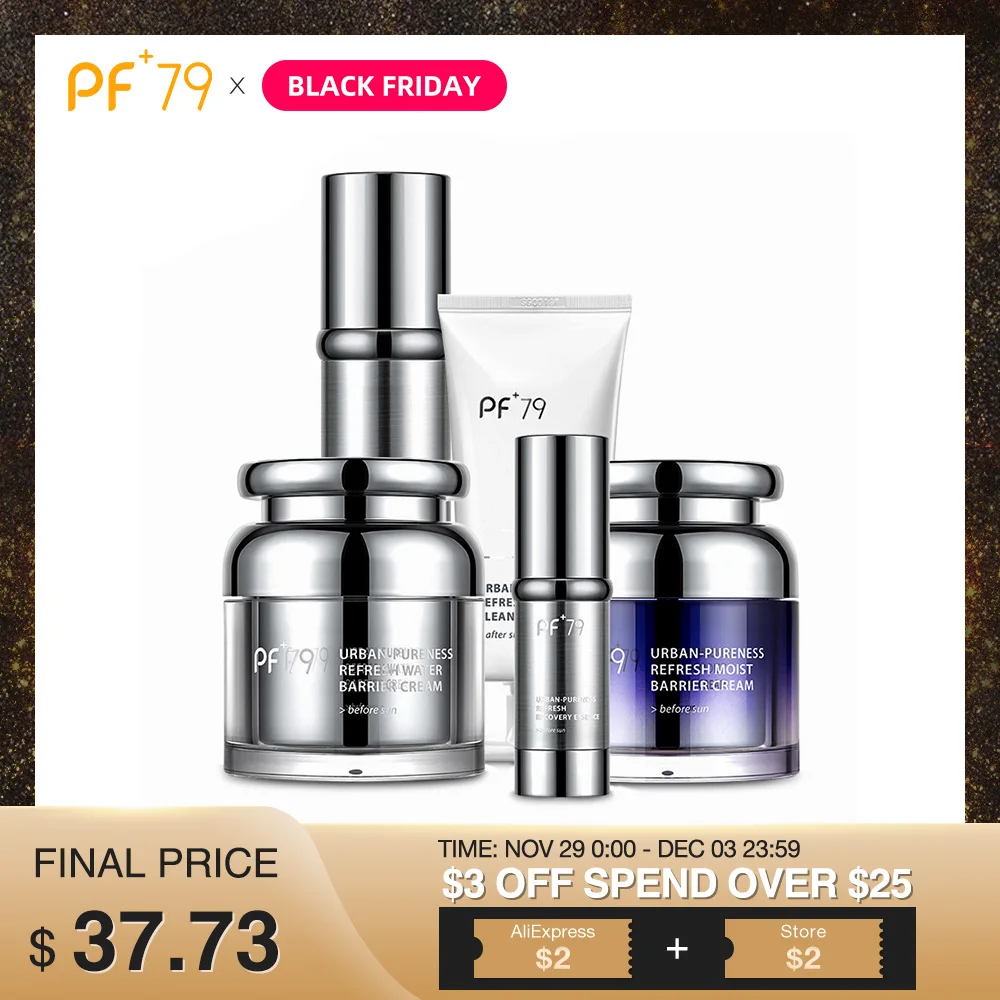 PF79 Urban Pureness Refresh Skin Care Set Essence Cleansing Foam Toner Face Cream Facial Care Set
PF79 Urban Pureness Refresh Skin Care Set Essence Cleansing Foam Toner Face Cream Facial Care Set