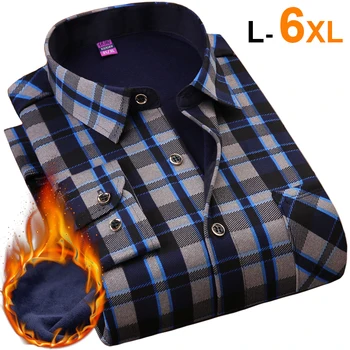 NIGRITY Autumn Winter Mens Long Sleeve Plaid Warm Thick Fleece Lined Shirt Fashion Soft Casual Flannel Shirt Plus Big Size L-6XL
NIGRITY Autumn Winter Mens Long Sleeve Plaid Warm Thick Fleece Lined Shirt Fashion Soft Casual Flannel Shirt Plus Big Size L-6XL