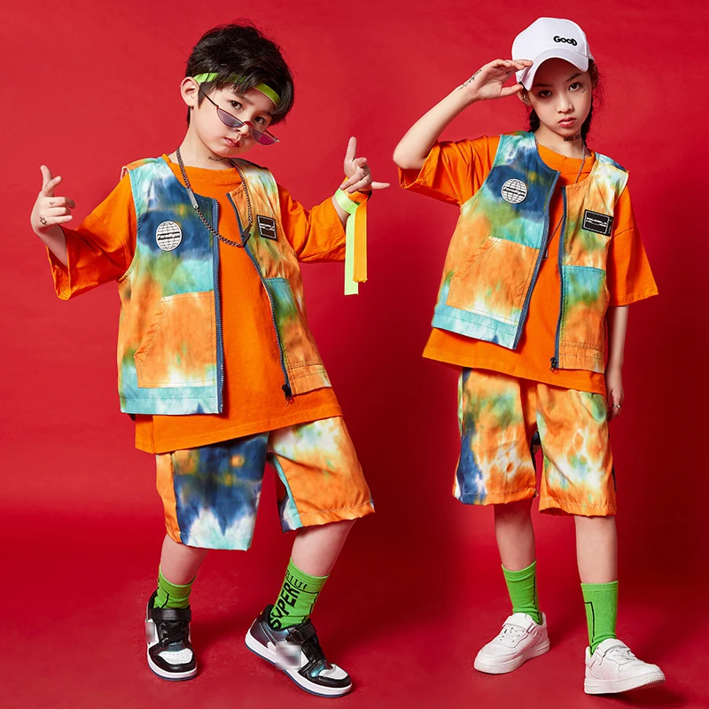Kids Hip Hop Dance Clothes Multi-Color Vest Shorts Orange Hip-Hop Performance Outifts Jazz Costume Summer Girls' Clothing BL5973
Kids Hip Hop Dance Clothes Multi-Color Vest Shorts Orange Hip-Hop Performance Outifts Jazz Costume Summer Girls' Clothing BL5973