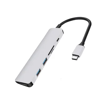OMESHIN Computer Peripheral Hub Type-C USB 3.0 To 4K HDMI USB 3.0 SD TF Card Reader 6in1 Hub Adapter For PC
OMESHIN Computer Peripheral Hub Type-C USB 3.0 To 4K HDMI USB 3.0 SD TF Card Reader 6in1 Hub Adapter For PC