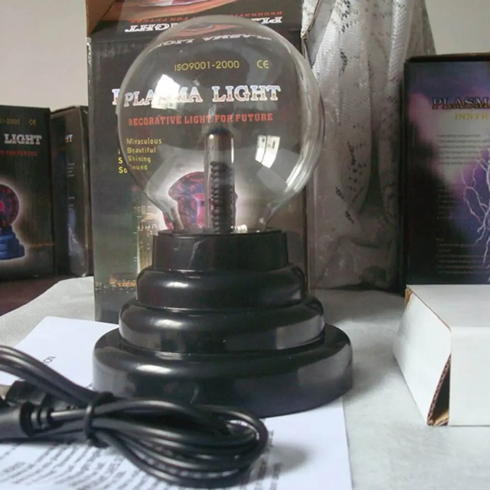 USB плазменный шар электростатический светильник настольное освещение для