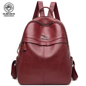 2020 New Women Backpack High Quality Leather Backpack Women Large Capacity Travel Bagpack School Bags Shoulder Bags Mochilas
2020 New Women Backpack High Quality Leather Backpack Women Large Capacity Travel Bagpack School Bags Shoulder Bags Mochilas
