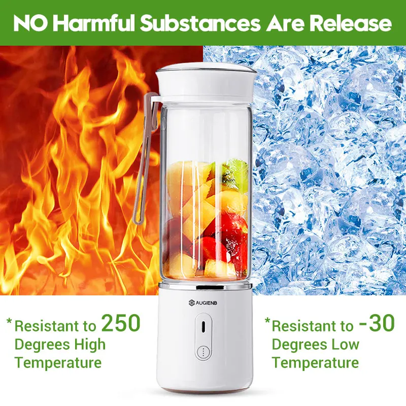 Portable Smoothie Maker Blenders Mixer USB Rechargeable for Home Travel 500ml Electric Fruit Juicer Glass Mini Hand Portable Smoothie Maker Blenders Mixer USB Rechargeable for Home Travel 500ml Electric Fruit Juicer Glass Mini Hand