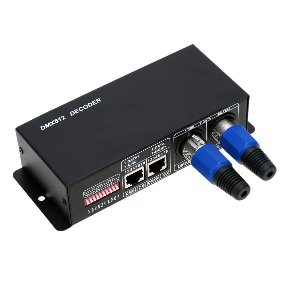 DMX512 Decoder RGBW Controller DC12V 24V 16A Project Stage Master Console DMX to PWM Converter Controller for RGBW LED Strips
DMX512 Decoder RGBW Controller DC12V 24V 16A Project Stage Master Console DMX to PWM Converter Controller for RGBW LED Strips