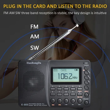 Portable Digital Radio LCD Display FM AM SW Radio with Bluetooth 5.0 Speaker USB REC Sound Recorder 32G TF Card MP3 Player
Portable Digital Radio LCD Display FM AM SW Radio with Bluetooth 5.0 Speaker USB REC Sound Recorder 32G TF Card MP3 Player