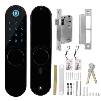 Multi-functional Smart Fingerprint Password Card Key Bluetooth App Security Door Lock Card Reader Door Lock
Multi-functional Smart Fingerprint Password Card Key Bluetooth App Security Door Lock Card Reader Door Lock