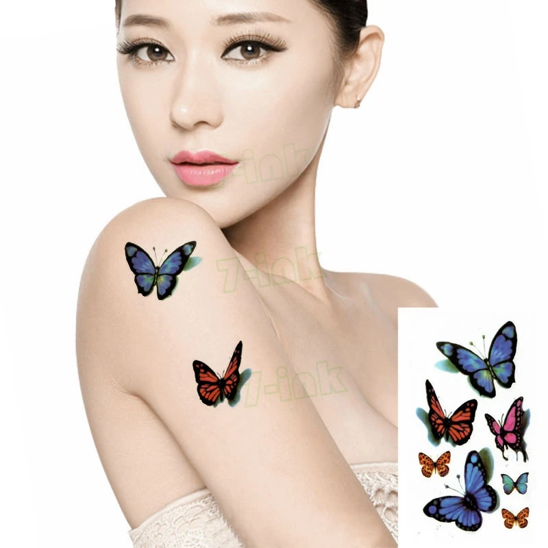 Temporary Tattoo Sticker Playing card suit lightning Crown Body Art Flash Tattoo Water Transfer fake tattoo for women men