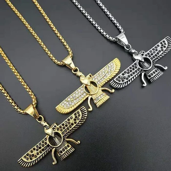 Stainless Steel Hip Hop Persian Pendant Necklace Jewelry Religious CZ Stone Necklaces For Men Women
Stainless Steel Hip Hop Persian Pendant Necklace Jewelry Religious CZ Stone Necklaces For Men Women