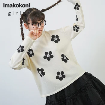 

imakokoni Hey Er Nao original round neck pullover sweater female autumn loose lazy knit sweater top