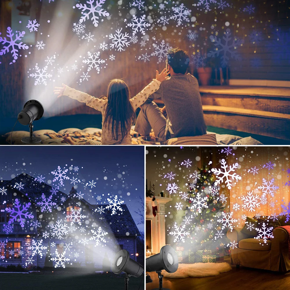 Christmas Snowflake LED Projector Lights Rotating Snowfall Projection with Remote Control Outdoor Landscape 180° Rotation Light
Christmas Snowflake LED Projector Lights Rotating Snowfall Projection with Remote Control Outdoor Landscape 180° Rotation Light