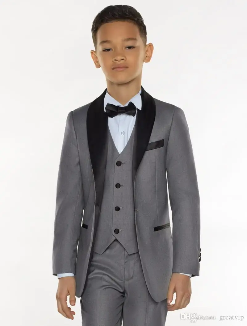 

BRIDELEE 2023 Gray Boy Formal Suits Dinner Little Boy Kids Children For Party Suit Wear (Jackets+Vest+Pant)