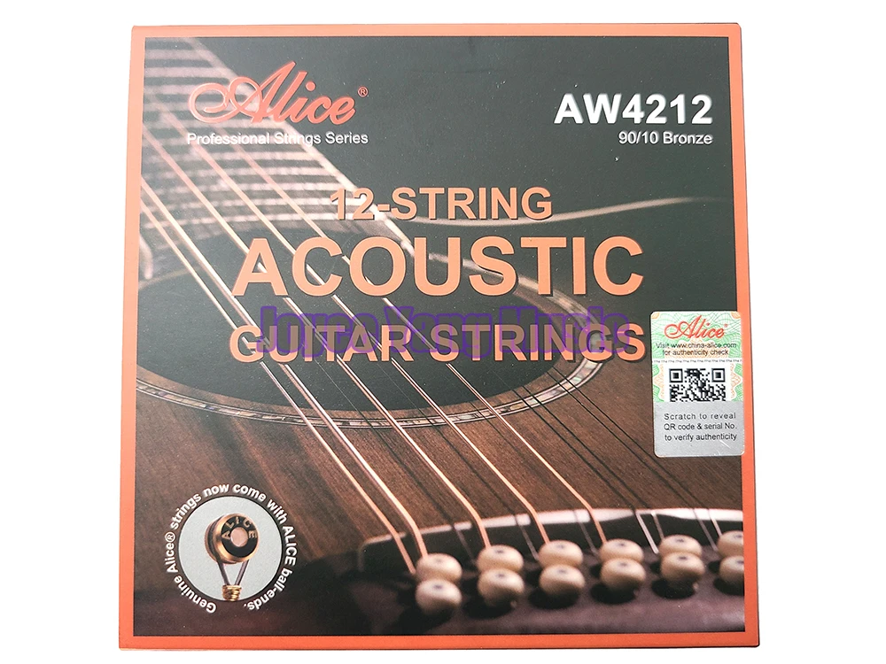 Alice AW4212 12-String Acoustic Guitar Strings 90/10 Bronze Anti-Rust Coating 1st-12th Strings
Alice AW4212 12-String Acoustic Guitar Strings 90/10 Bronze Anti-Rust Coating 1st-12th Strings