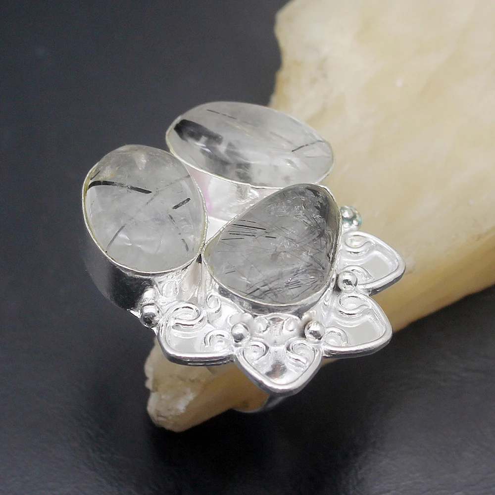 Multi Stone Marvelous Natural Rutilated Quartz 925 Sterling Silver Fashion Jewelry Charms Band Ring Size 9 H286
Multi Stone Marvelous Natural Rutilated Quartz 925 Sterling Silver Fashion Jewelry Charms Band Ring Size 9 H286