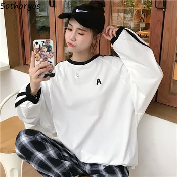 Hoodies Women 2020 New Korean Style Spring Autumn Thin Loose Sweatshirts Harajuku Streetwear Simple Prined Womens Clothing Chic 
Hoodies Women 2020 New Korean Style Spring Autumn Thin Loose Sweatshirts Harajuku Streetwear Simple Prined Womens Clothing Chic