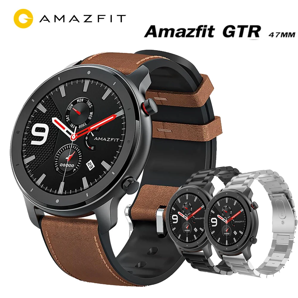 Глобальная версия Amazfit GTR 47 мм gps Смарт часы для мужчин wo 50 атм Водонепроницаемый