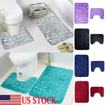 2pcs Flannel Toilet Lid Bath Rugs Soft Floor Home Anti Slip Liner Memory Foam Durable Cover Shower Carpets Bathroom Mat Set
2pcs Flannel Toilet Lid Bath Rugs Soft Floor Home Anti Slip Liner Memory Foam Durable Cover Shower Carpets Bathroom Mat Set