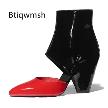 2020 Spring Ankle Boots Women Pointed Toe Pink Red Patchwork Strange High Heel Boots Ladies Sexy Summer Boots
2020 Spring Ankle Boots Women Pointed Toe Pink Red Patchwork Strange High Heel Boots Ladies Sexy Summer Boots