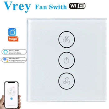 TUYA EU WiFi Smart Fan Switch Alexa Google Home Smart Switches Speed Group Control Speed Regulation Home Ceiling Fan Fan Switch
TUYA EU WiFi Smart Fan Switch Alexa Google Home Smart Switches Speed Group Control Speed Regulation Home Ceiling Fan Fan Switch