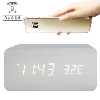 New Advanced Digital Wooden Alarm Clock With Wireless Charging Function 3 Alarm LED Displays Multi-Functions Wooden Clock
New Advanced Digital Wooden Alarm Clock With Wireless Charging Function 3 Alarm LED Displays Multi-Functions Wooden Clock