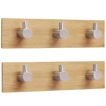 Self Adhesive Towel Hook,3-Hooks Wall-Mounted Coat Holder Rack,Modern 304 Stainless Steel and Bamboo Door Hook for Coat,Belt,Key
Self Adhesive Towel Hook,3-Hooks Wall-Mounted Coat Holder Rack,Modern 304 Stainless Steel and Bamboo Door Hook for Coat,Belt,Key