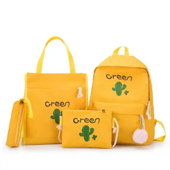 4pcs Canvas Backpack Cute Cactus Bookbag Daypack Handbag Teen Girls Backpacks School Shoulder Bags Pencil Case Set A69C
4pcs Canvas Backpack Cute Cactus Bookbag Daypack Handbag Teen Girls Backpacks School Shoulder Bags Pencil Case Set A69C