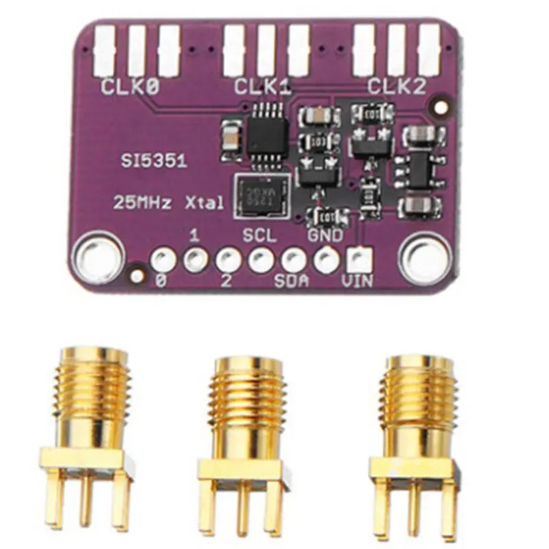 DC 3-5V Si5351A Clock Generator Controller Breakout Board Module Signal Generator Clock 8KHz-160MHz
DC 3-5V Si5351A Clock Generator Controller Breakout Board Module Signal Generator Clock 8KHz-160MHz