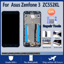 Écran tactile LCD avec coque avant en verre, pour Asus Zenfone 3 ZE552KL, original, noir, doré, blanc, Z012DB Z012D=