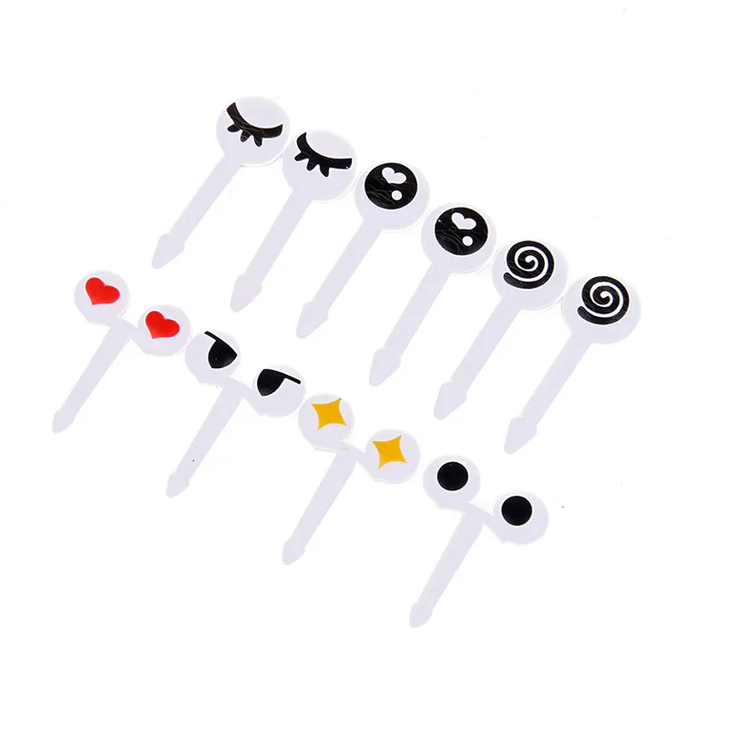 10pcs / set Mini Eye Fruit Fork Reusable Plastic Fruit Fork Decorative Sticks Children Lunch Bento Box Accessories Kitchen Acces
10pcs / set Mini Eye Fruit Fork Reusable Plastic Fruit Fork Decorative Sticks Children Lunch Bento Box Accessories Kitchen Acces
