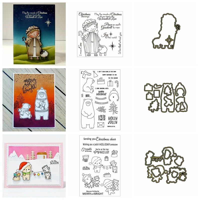 Mixed Christmas Pattern Metal Cutting Dies Match Clear Transparent Stamps Gift Box Hat With Blessing For DIY Craft Card Making
Mixed Christmas Pattern Metal Cutting Dies Match Clear Transparent Stamps Gift Box Hat With Blessing For DIY Craft Card Making