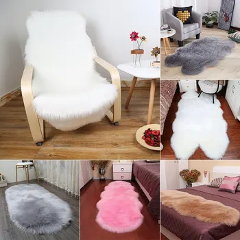 Soft Sheepskin Rug Carpet Indoor Modern Silky Fur Rugs Living Room Bedroom Floor Mat Baby Nursery Rug Children Carpets New
Soft Sheepskin Rug Carpet Indoor Modern Silky Fur Rugs Living Room Bedroom Floor Mat Baby Nursery Rug Children Carpets New