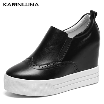 Karinluna Dropship Leisure Inner Heels Genuine Leather Women Shoes Slip On Brogue Loafers Casual Skin Pumps Woman
Karinluna Dropship Leisure Inner Heels Genuine Leather Women Shoes Slip On Brogue Loafers Casual Skin Pumps Woman