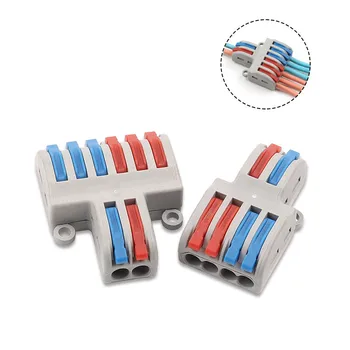 10pcs/Lot SPL-42/62 Mini Fast Wire Connector Universal Wiring Cable Connector Push-in Conductor Terminal Block
10pcs/Lot SPL-42/62 Mini Fast Wire Connector Universal Wiring Cable Connector Push-in Conductor Terminal Block