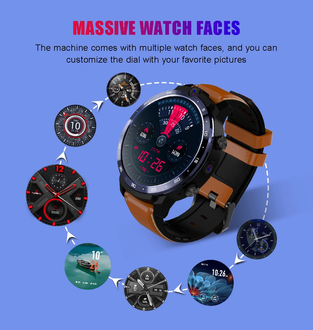 Newest Face ID 1.6 Inch Dual Camera LTE 4G Smart Watch, Android 7.1 3GB 32GB 1800mah Battery, Men Smartwatch Newest Face ID 1.6 Inch Dual Camera LTE 4G Smart Watch, Android 7.1 3GB 32GB 1800mah Battery, Men Smartwatch